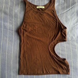 Sandy Liang Chocolate Slight Tank Top